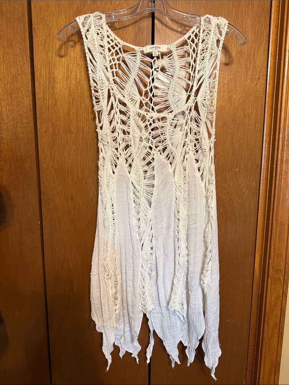 Umgee White Crochet Tank Top
